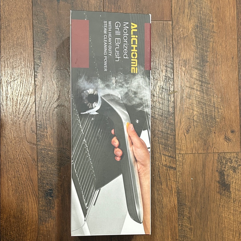 ALICHONE Motorized Grill Brush in Silver and Black